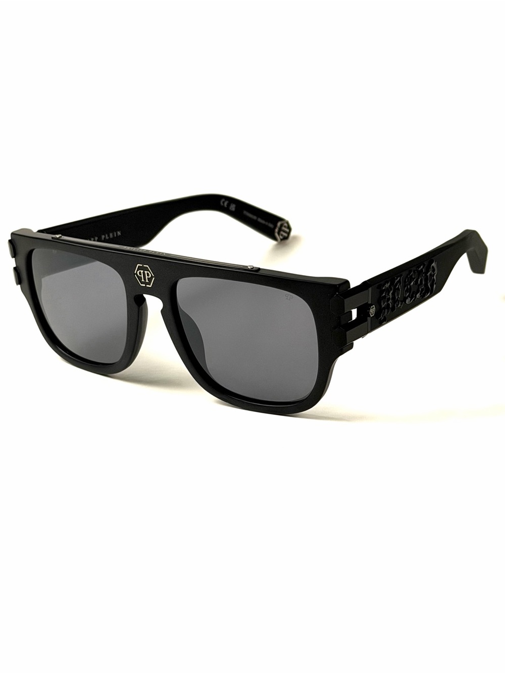 Philipp Plein SPP011X COL. 0703 Titanium Italy 55-19-145 Authentic Sunglasses